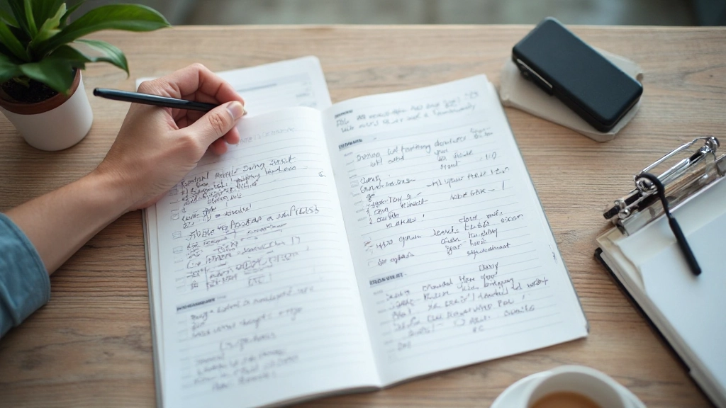 Detaillierter Trainingsplan mit Markierungen, zeigt organisierte Struktur für konsequentes Training, handschriftliche Notizen, professionelles Planning-Setup